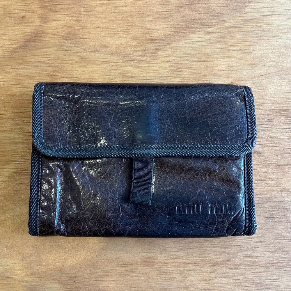 MIU MIU Vintage Leather / Nylon Wallet